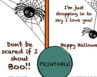 Grazioso biglietto di auguri di Halloween, Buon Halloween, Non aver paura, Ragno, Per bambini o da bambini