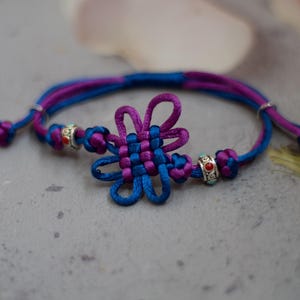 Custom Knot Bracelet, Tibetan Crystal Bracelet,  Kpop Demon Hunters Korean Knot Bracelet, Jinu-Inspired Bracelet, Personalized Bracelet