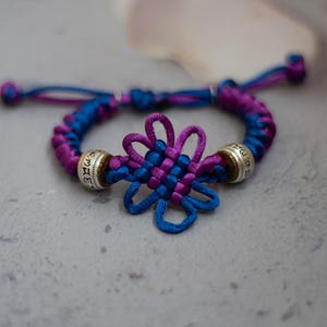 Kpop Demon Hunters Korean Knot Bracelet, Custom Knot Bracelet, Jinu-Inspired Bracelet, Personalized Bracelet, Gift For Her