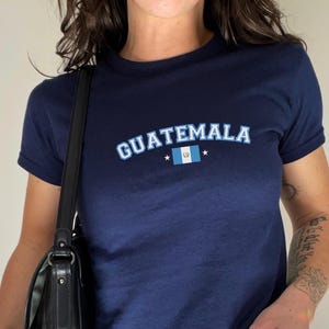 Guatemala baby tee, Soccer y2k,Guatemala tshirt-Y2K Crop Top-Guatemala shirt-latina shirt-Guatemala crop top-2000s clothing-travel shirt