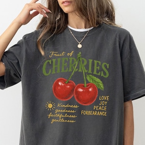 Vintage Cherry Shirt, Cherry Tee, Fruit tshirt, Summer Shirt, Food lover gift, Foodie, Cherry Lover Gift, Retro Cherry Shirt, Cherries Tee