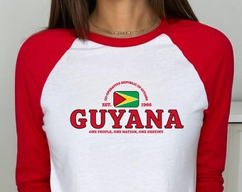 Vintage Guyana Flag Unisex Tee: Guyana Pride Shirt