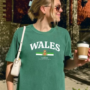 Wales tshirt, Welsh Dragon Shirt-  Welsh Flag Souvenir, UK Gifts- Welsh Flag shirt- Wales United Kingdom- Wales Gift