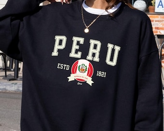Peru Unisex Sweatshirt, peruvian swetshirt-Latinx Pride Sweatshirt -peruvian flag- peruvian pride- unisex crewneck- Peruana Sweatshirt