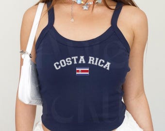 Costa Rica flag tank top, Costa Rica T Shirt, Costa Rican Heritage Tee, Pura Vida Pride Shirt