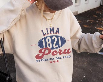 Peru Unisex Sweatshirt, peruvian swetshirt-Latinx Pride Sweatshirt -peruvian flag- peruvian pride- unisex crewneck- Peruana Sweatshirt