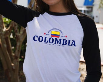 Colombia Baseball Tee: Vintage Y2K Unisex Jersey