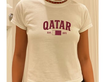 Qatar Flag T-Shirt – Arabian Pride, Soccer Gift
