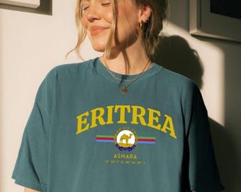 Eritrea Unisex Tshirt, Eritrea Shirt- Eritrea Flagge, Vintage 2000s- Eritrea Geschenk, Afrika Baby Tee