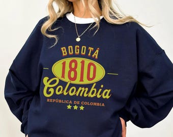 Colombia Sweatshirt Pullover, Classic Colombia Crewneck, South America Country Aesthetic, Unisex Vintage Sweatshirt