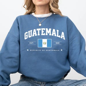 Guatemala Unisex Sweatshirt, ,Guatemala tshirt -Guatemala shirt- latina shirt- Guatemala crop top-2000s clothing- Guatemala gift