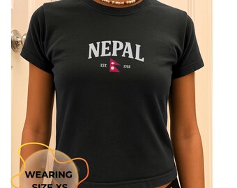 Nepal Flag Tee – South Asian Aesthetic T-Shirt