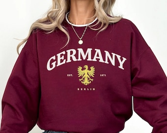 Germany Sweatshirt, Deutschland Crewneck Pullover-german flag-germany shirt-Germany Gift,Germany Souvenir-Deutschland T Shirt-germany hoodie