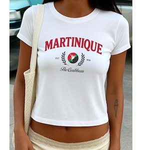 Martinique y2k tshirt-Martinique shirt-Martinique Baby Tee,Martinique Crop Tee,Vintage soccer tshirt ,Martinique T shirt-Martinique jersey