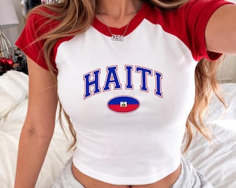 T-shirt drapeau haïtien, fierté haïtienne, vêtements des Caraïbes
