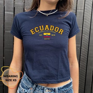 Ecuador womens shirt, ecuador shirts, t-shirt ecuador-ecuador jersey-baby tee soccer-y2k flag clothes-y2k baby tee country-flag gifte