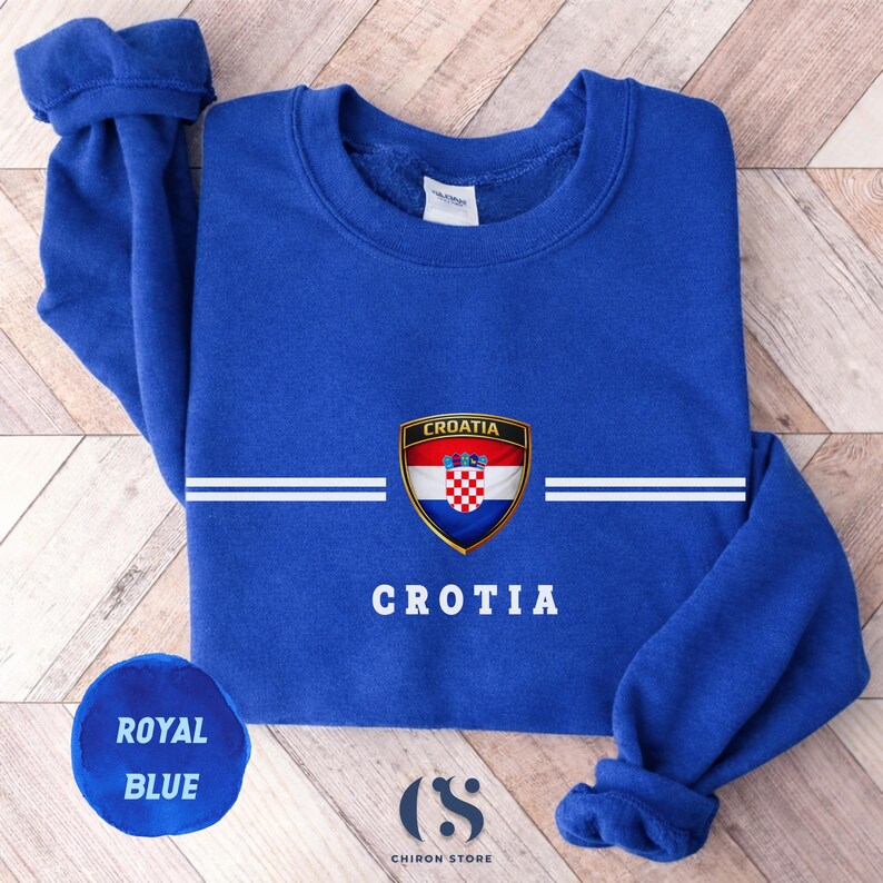 Croatia Sweatshirt, Croatia Soccer Sweater -Croatia gift- Croatia shirt- Croatia crewneck- Croatia jersey image 3