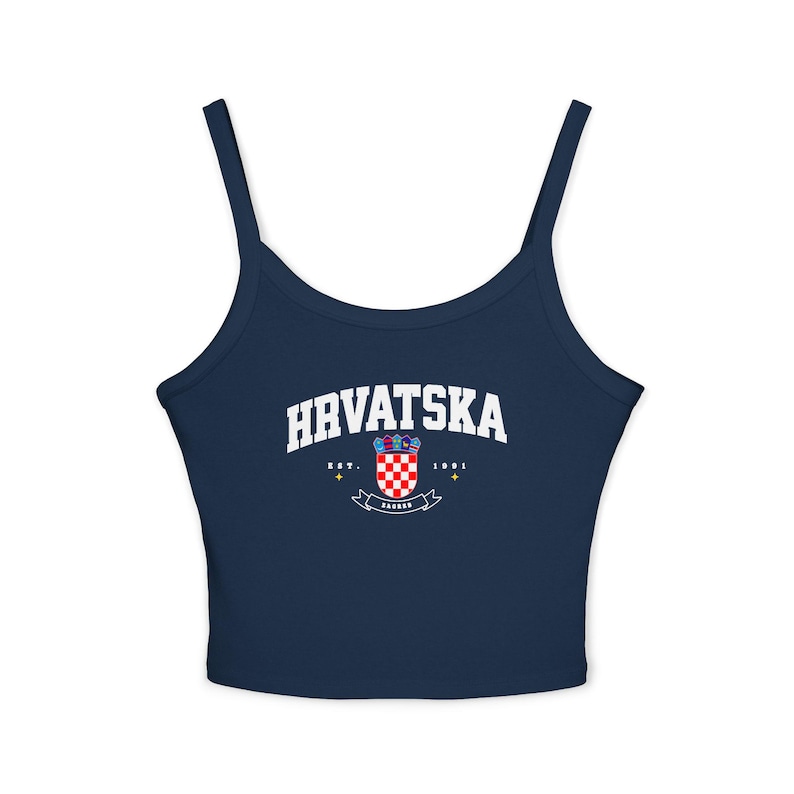 Kroatische voetbaltanktop, Kroatisch shirt voor dames, Kroatische top, Kroatische vlag damestop afbeelding 8