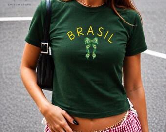 Brazil baby tee, Brasil shirt
