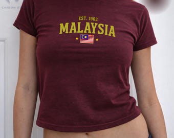 Camiseta de Malasia, Camiseta del Orgullo Malasio, Camiseta del Patrimonio Malasio, Regalo de Recuerdo de Asia