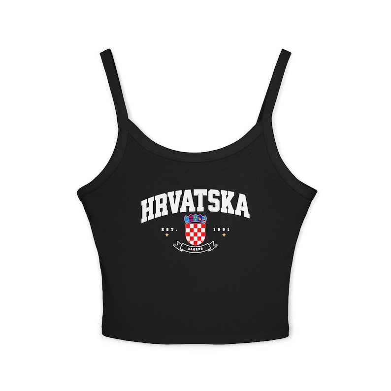Kroatische voetbaltanktop, Kroatisch shirt voor dames, Kroatische top, Kroatische vlag damestop afbeelding 9