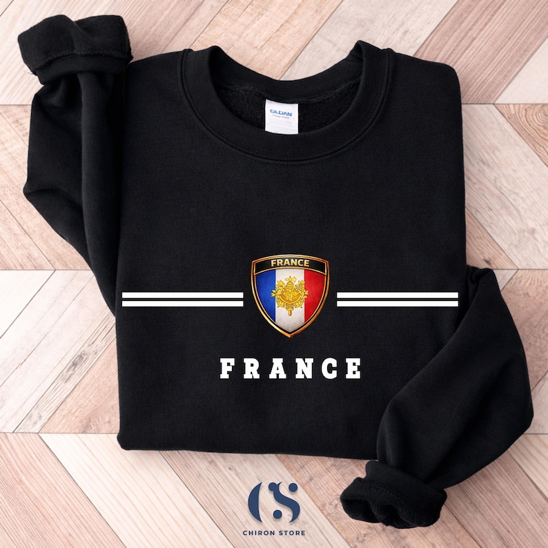 France National Team Sweatshirt - French Soccer Sweater - Paris Football Jersey - France Gift - French Souvenir - Allez Les Bleus Shirt image 4