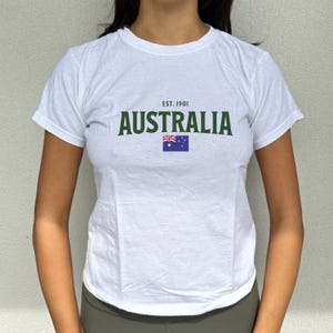 Australia y2k shirt - Australia flag tee- 2000s clothing, Australia Tshirt, Australia Jersey, Australian Crop Top -Australia gift