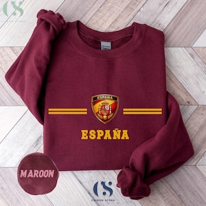 Spain National Team Sweatshirt, Espana Soccer Sweater -Espana sweatshirt -Spain Gift, Spain Souvenir, Spain Shirt, Spain Jersey