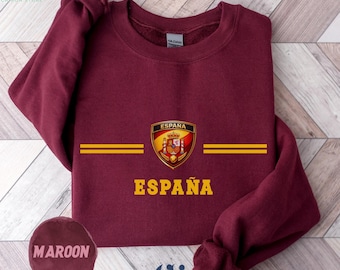 Spain National Team Sweatshirt, Espana Soccer Sweater -Espana sweatshirt -Spain Gift, Spain Souvenir, Spain Shirt, Spain Jersey