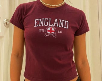 England Women's Baby tee -England shirt- Uk shirt- England tshirt, England gift