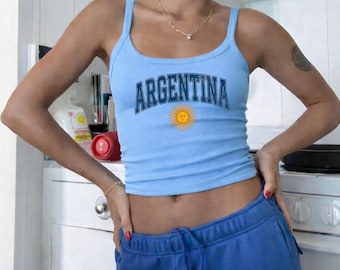Argentina Tank Top, Argentina Shirt for Women, Argentine Pride Tee, Latin Style Top