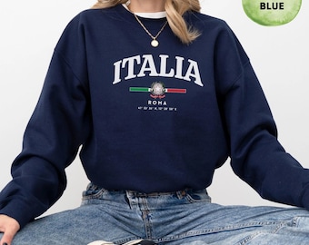 italy sweatshirt , Italia Crewneck Sweatshirt, Italy Souvenir Gift- italian souvenir-  italy sweater, italian gift -italia shirt- italy trip