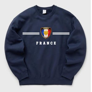 France National Team Sweatshirt - French Soccer Sweater - Paris Football Jersey - France Gift - French Souvenir - Allez Les Bleus Shirt image 3