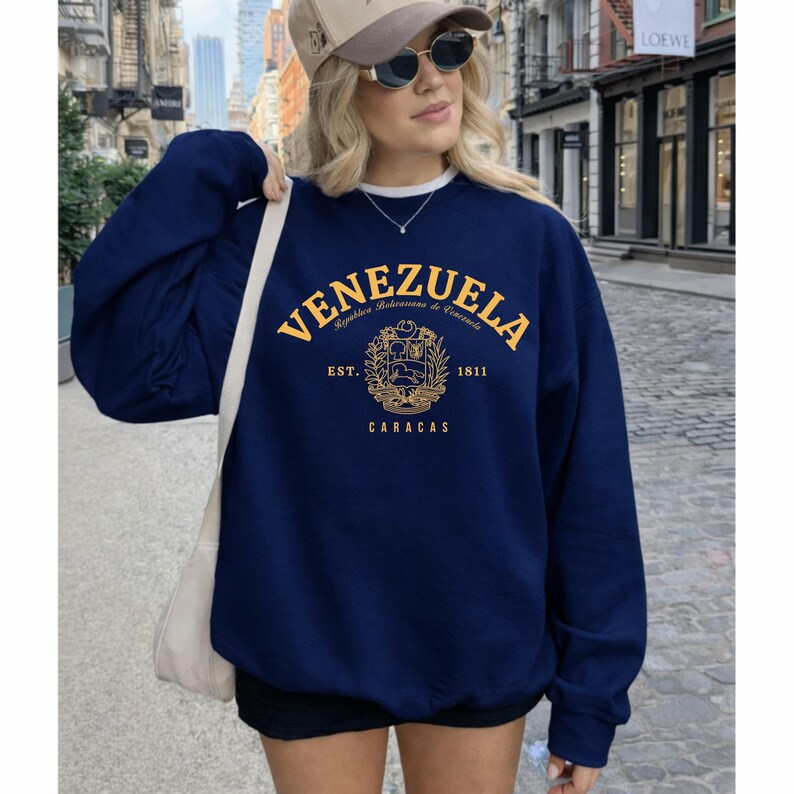 Venezuela Sweatshirt, venezuela flag shirt- venezuela gift- Venezuelan Flag Crewneck Pullover- flag sweatshirt image 4