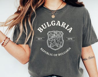 Bulgarien Unisex T-Shirt, Бъурия Y2K Crop Top, Vintage bulgarische Flaggen-Shirt, Swarovski Ästhetik-T-Shirt, Balkan Pride T-Shirt für Frauen