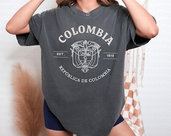 Kolumbien Unisex t-shirt, Kolumbien Shirt- Kolumbien Geschenk- Kolumbien Flagge-y2k vintage 2000er Jahre, Kolumbien Trikot, latina Shirt- Kolumbien Flagge