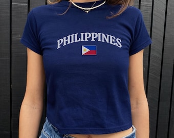 Pilipinas Philippines Filipina Baby Tee- Pilipinas gift,Pilipinas  shirt -Soccer y2k vintage 2000s- Philippines Tshirt