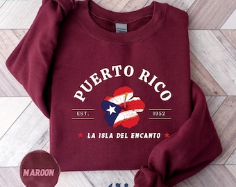 Puerto rico sweatshirt -Puerto Rican Heritage Gift, Boricua Pride Tee, Isla del Encanto T Shirt, , Caribbean Souvenir Gift