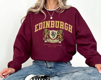 Edinburgh Scotland Sweatshirt – Scottish Style Crewneck Pullover