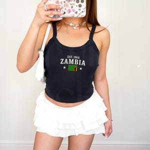 Zambia tsnk top, Zambia Crop Top, Vintage Flag Shirt, African Tees,Zambia T-Shirt- Zambia flag-african shirt-Zambia shirt