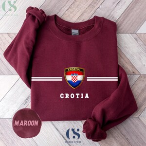 Croatia Sweatshirt, Croatia Soccer Sweater -Croatia gift- Croatia shirt- Croatia crewneck- Croatia jersey image 4