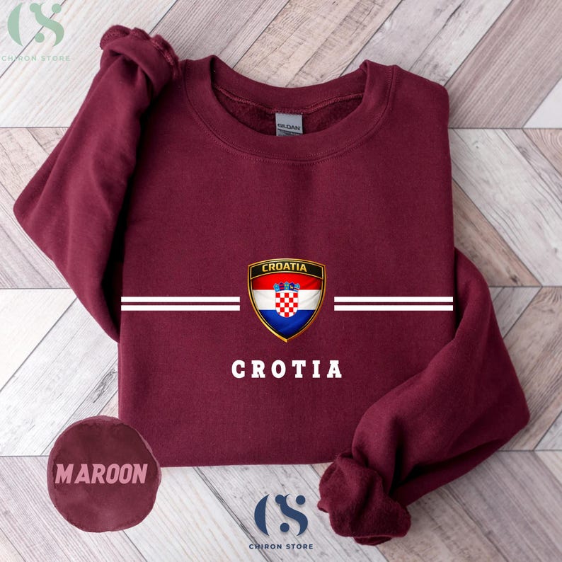 Croatia Sweatshirt, Croatia Soccer Sweater -Croatia gift- Croatia shirt- Croatia crewneck- Croatia jersey image 4