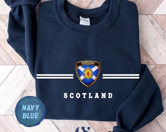 Sudadera de la selección nacional de Escocia, regalo de Escocia - Sudadera de fútbol de Escocia - Jersey de cuello redondo de Escocia