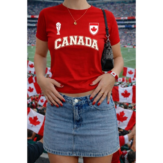 Canada soccer shirt- vintage canada - canadian tee-  Canada Tshirt- canada flag tee- World cup shirt