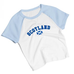 Scotland Scottish  raglan baby tee