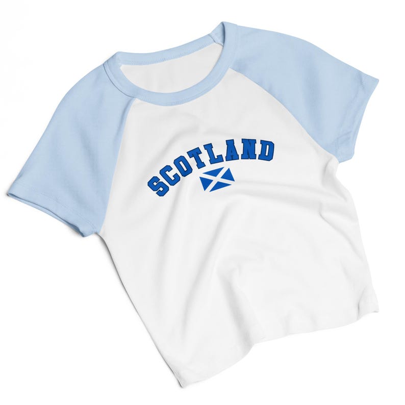 Scotland Scottish  raglan baby tee