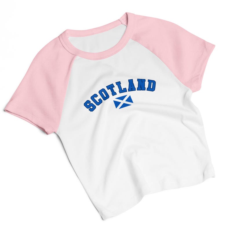 Scotland Scottish  raglan baby tee
