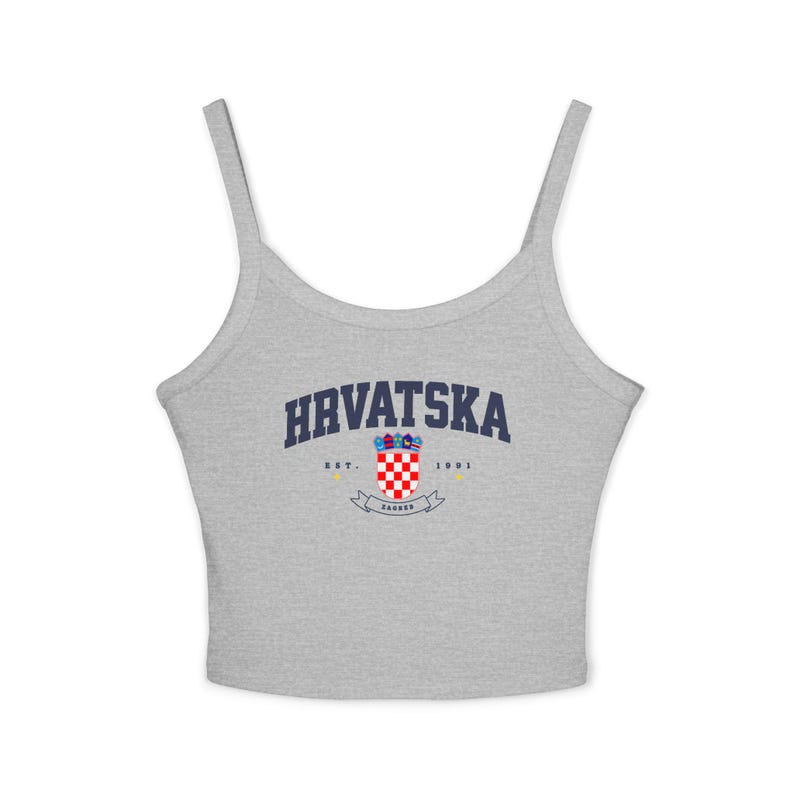 Kroatische voetbaltanktop, Kroatisch shirt voor dames, Kroatische top, Kroatische vlag damestop afbeelding 12