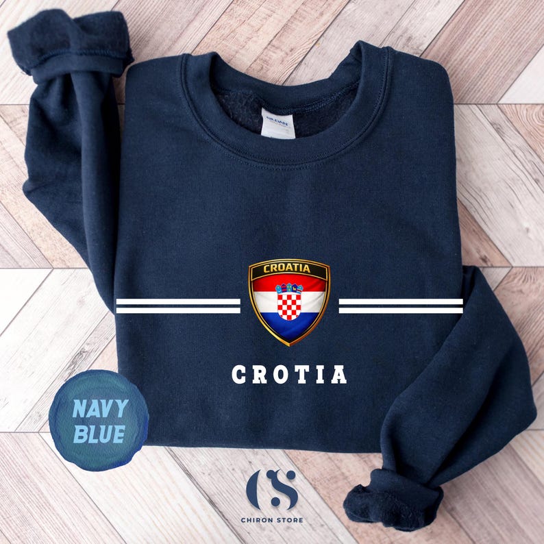 Croatia Sweatshirt, Croatia Soccer Sweater -Croatia gift- Croatia shirt- Croatia crewneck- Croatia jersey image 1