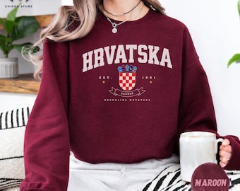 Croatia Sweatshirt- Hrvatska- Croatia shirt- Croatia gift -Croatia flag -Croatia T Shirt- Croatia jersey -Croatia flag